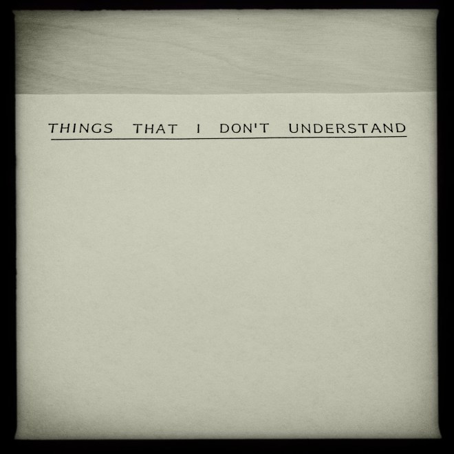  he wrote lists of things he did not understand. // george murray poet
