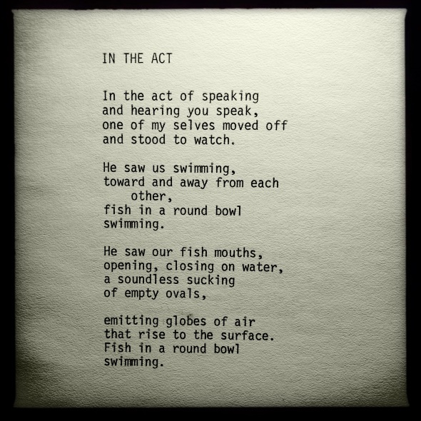 IN THE ACT – poem by George Murray 